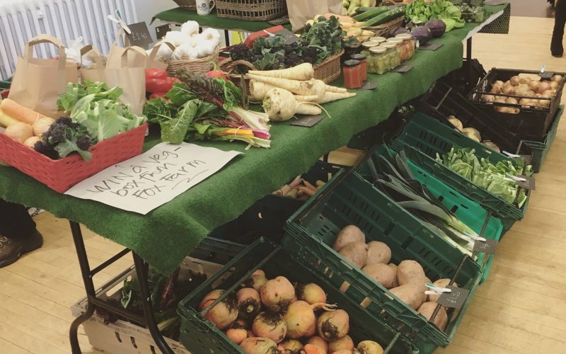 fruit and veg at the farmers market in penzance.